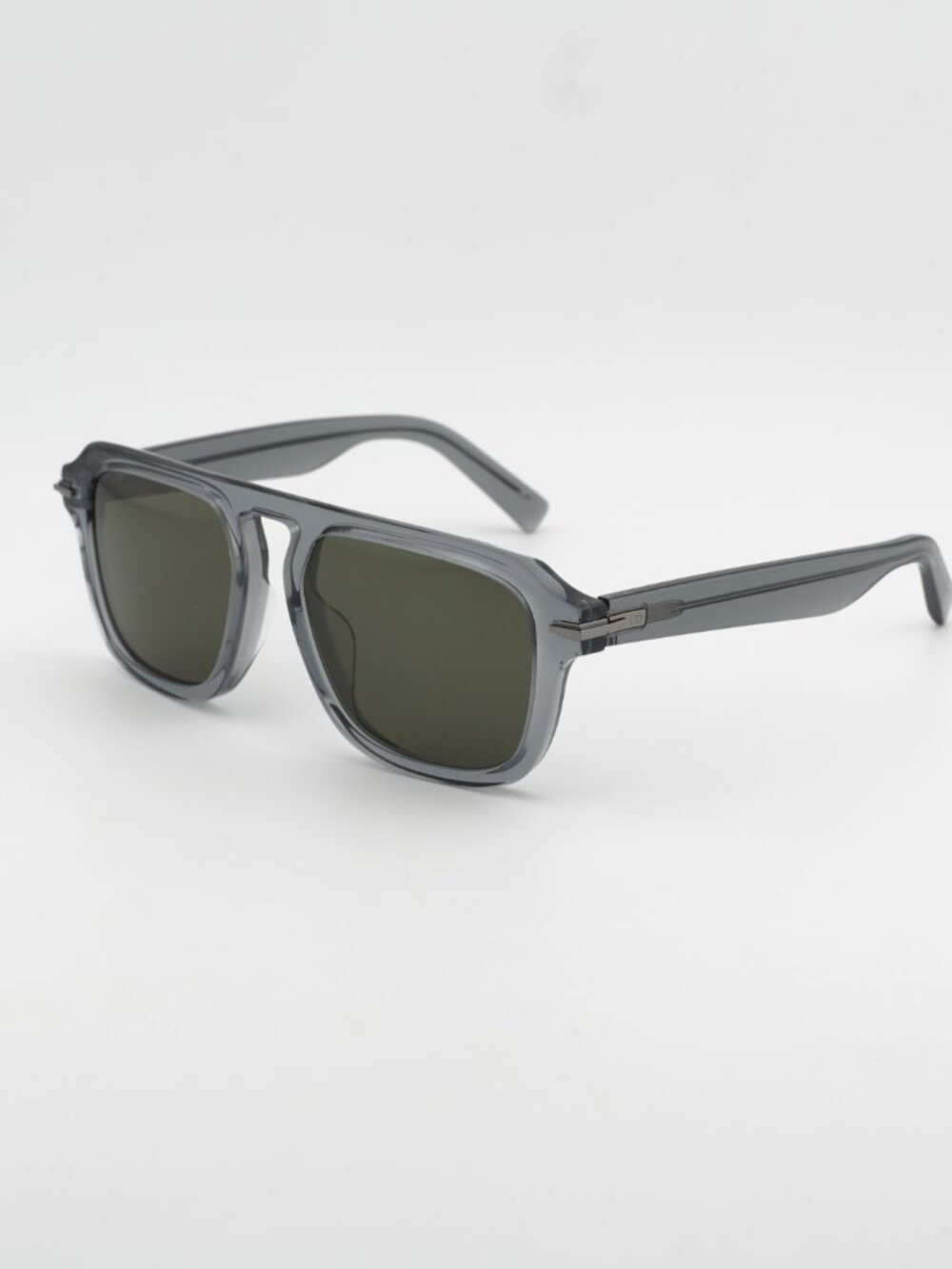 Dior DIORBLACKSUIT S15F 45C0 Sunglasses Grey Square Frame, Green Lenses
